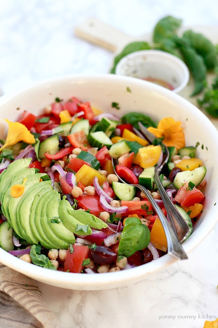 Healthy Vegan Greek Salad