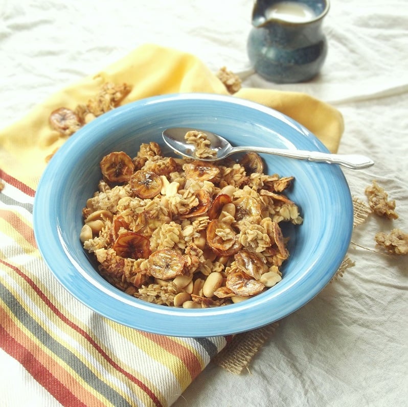 Bowl of Granola with Spoon
