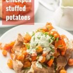 Buffalo Chickpea Stuffed Potatoes