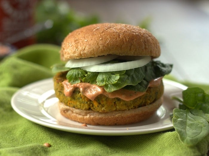 Indian Curry Veggie & Chickpea Burgers