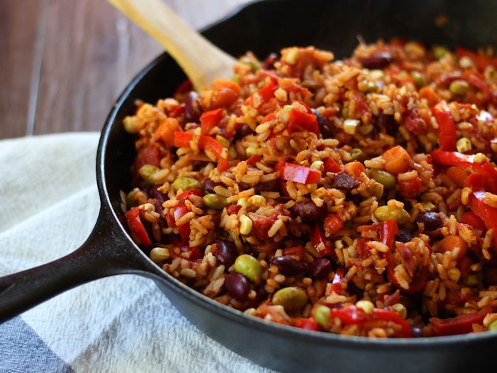 Mexican Kidney Bean Fried Rice from The Easy Vegan Cookbook