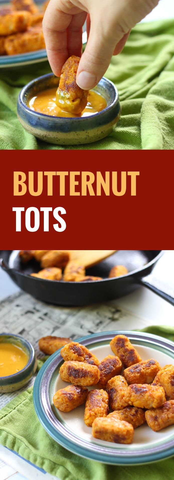 Butternut Tots with Spicy Maple Mustard