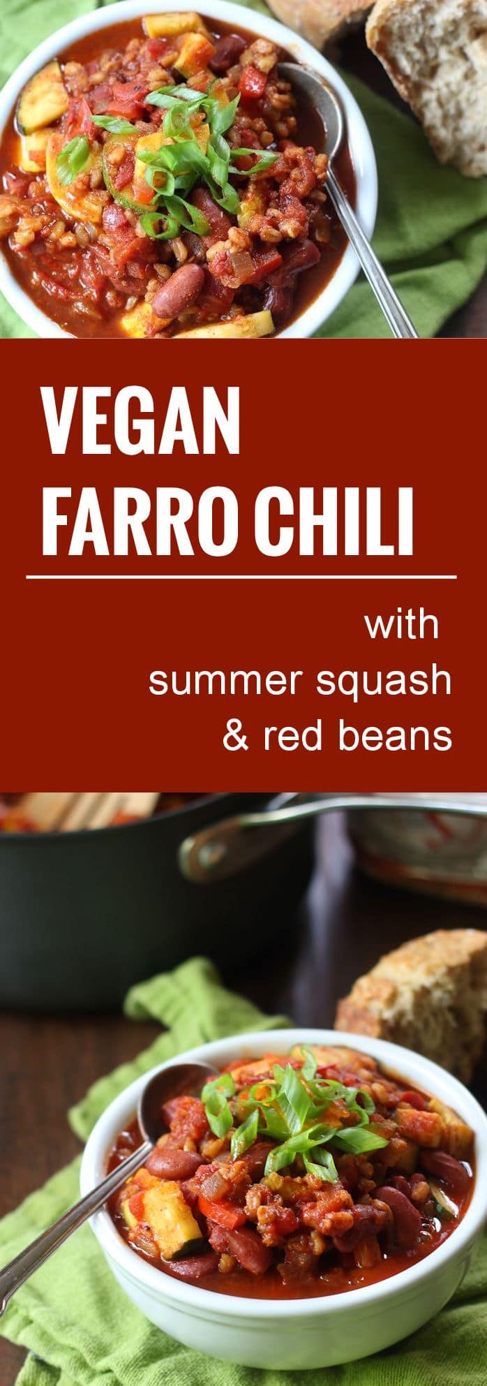 Farro Chili with Summer Squash and Red Beans