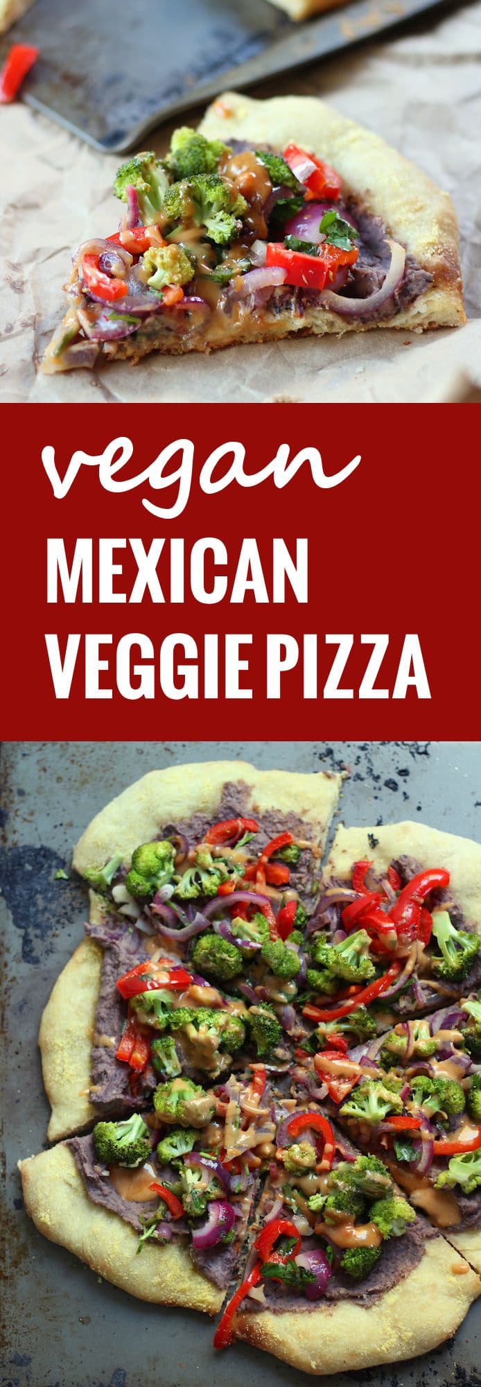 Roasted Veggie & Black Bean Mexican Pizza