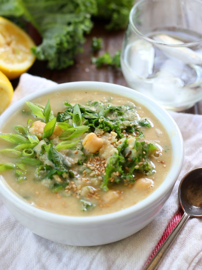 Creamy Chickpea and Kale Soup