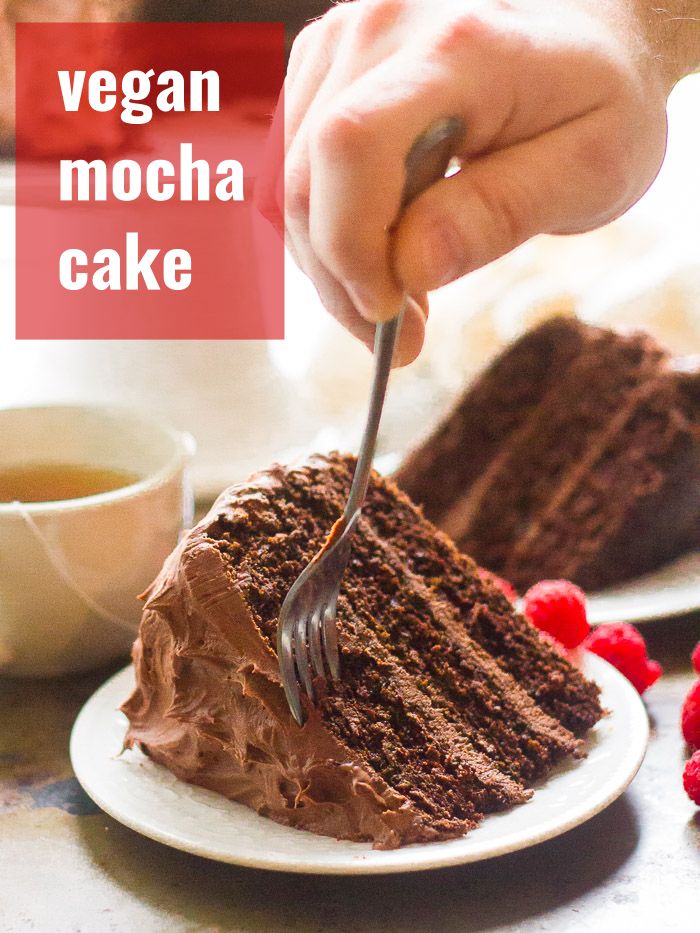 Vegan mocha layer cake