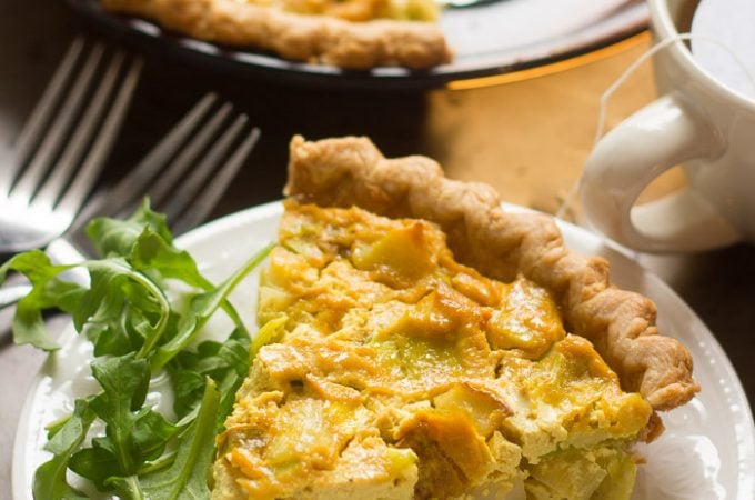 Potato Leek Vegan Quiche