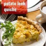 Vegan Potato Leek Quiche