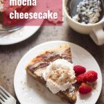Vegan Mocha Swirl Cheesecake