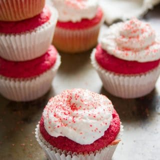 Vegan Pink Velvet Cupcakes
