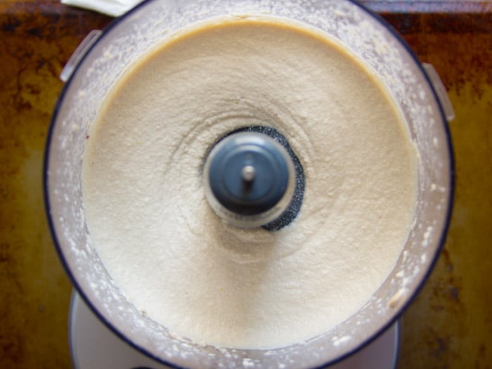 Cashew Cream in a Food Processor Bowl