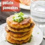 Cheesy Vegan Mashed Potato Pancakes