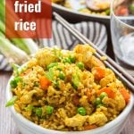 Curry Fried Rice with Scrambled Tofu