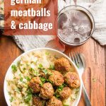 Vegan German Meatballs & Cabbage