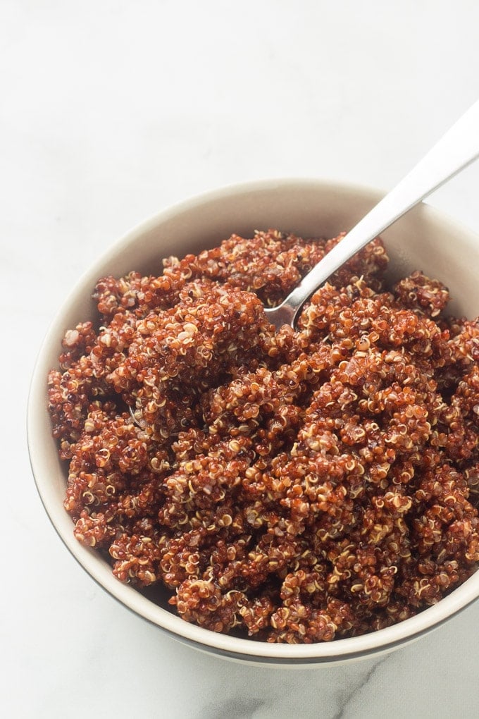 Close Up of Cooked Quinoa in a Bowl