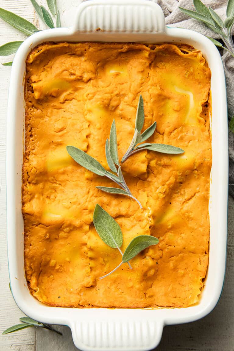 Vegan Pumpkin Lasagna with Spinach Ricotta - Connoisseurus Veg