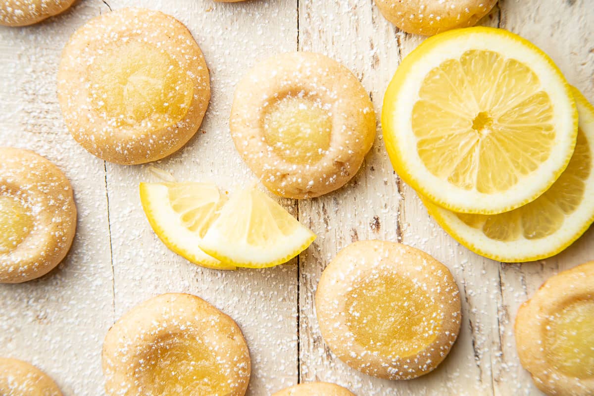 Vegan Lemon Curd Cookies