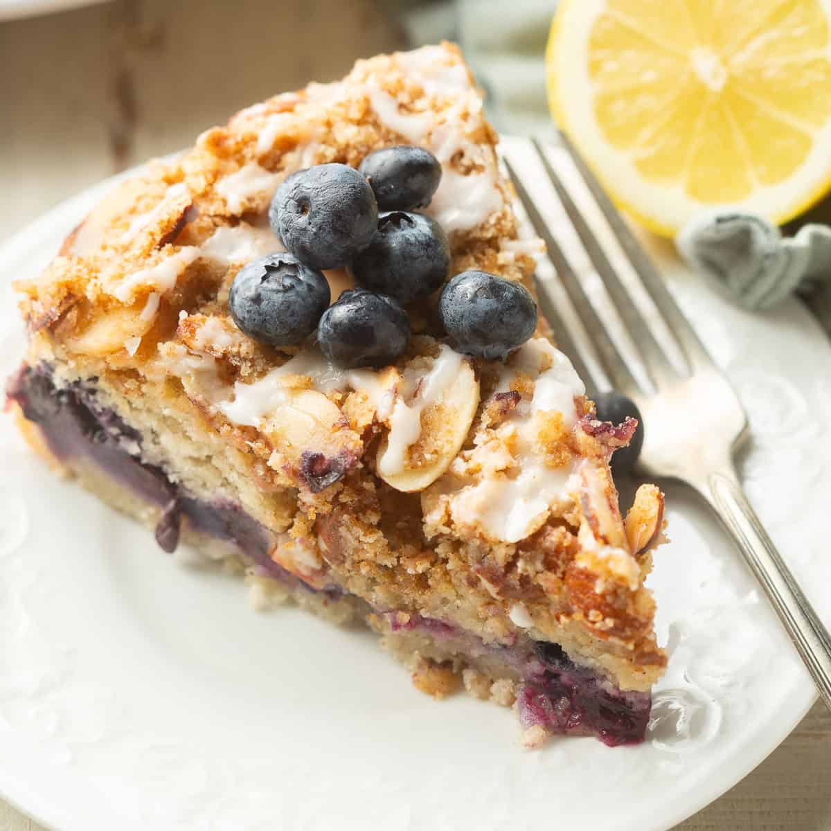 Vegan Lemon Blueberry Coffee Cake
