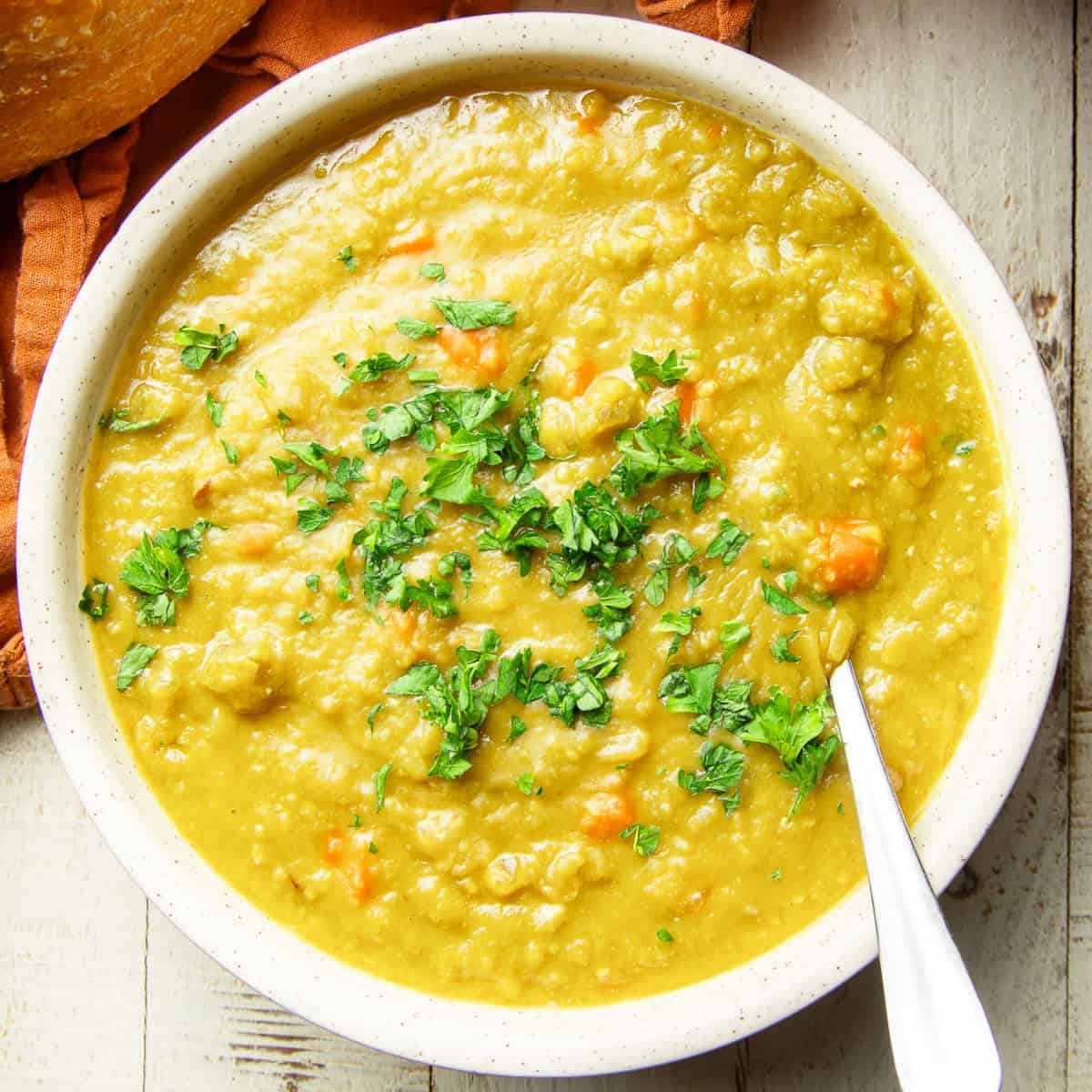 Smoky Vegetarian Split Pea Soup