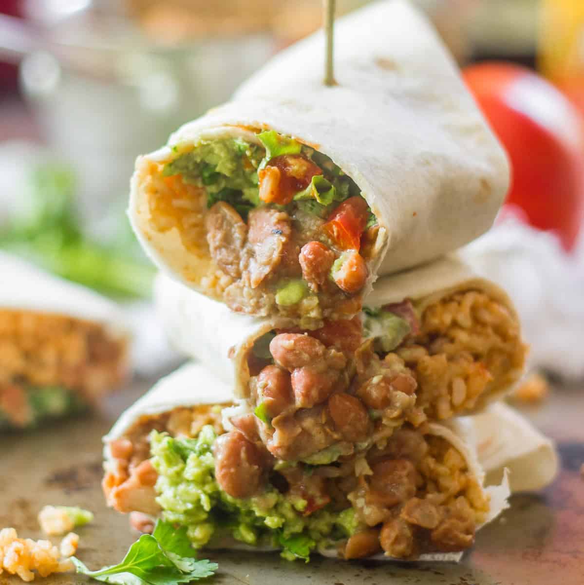 Vegan Seven Layer Burritos