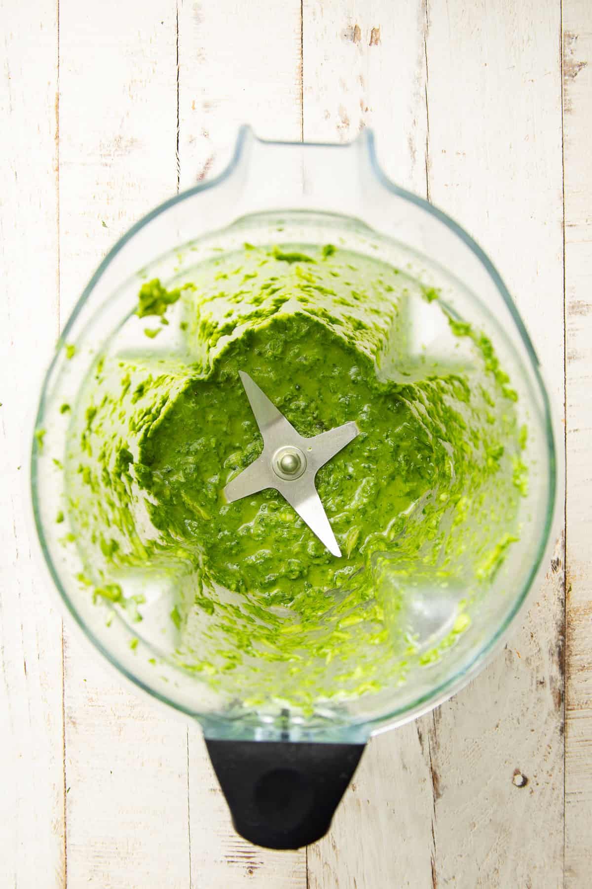 Pistou in a blender.