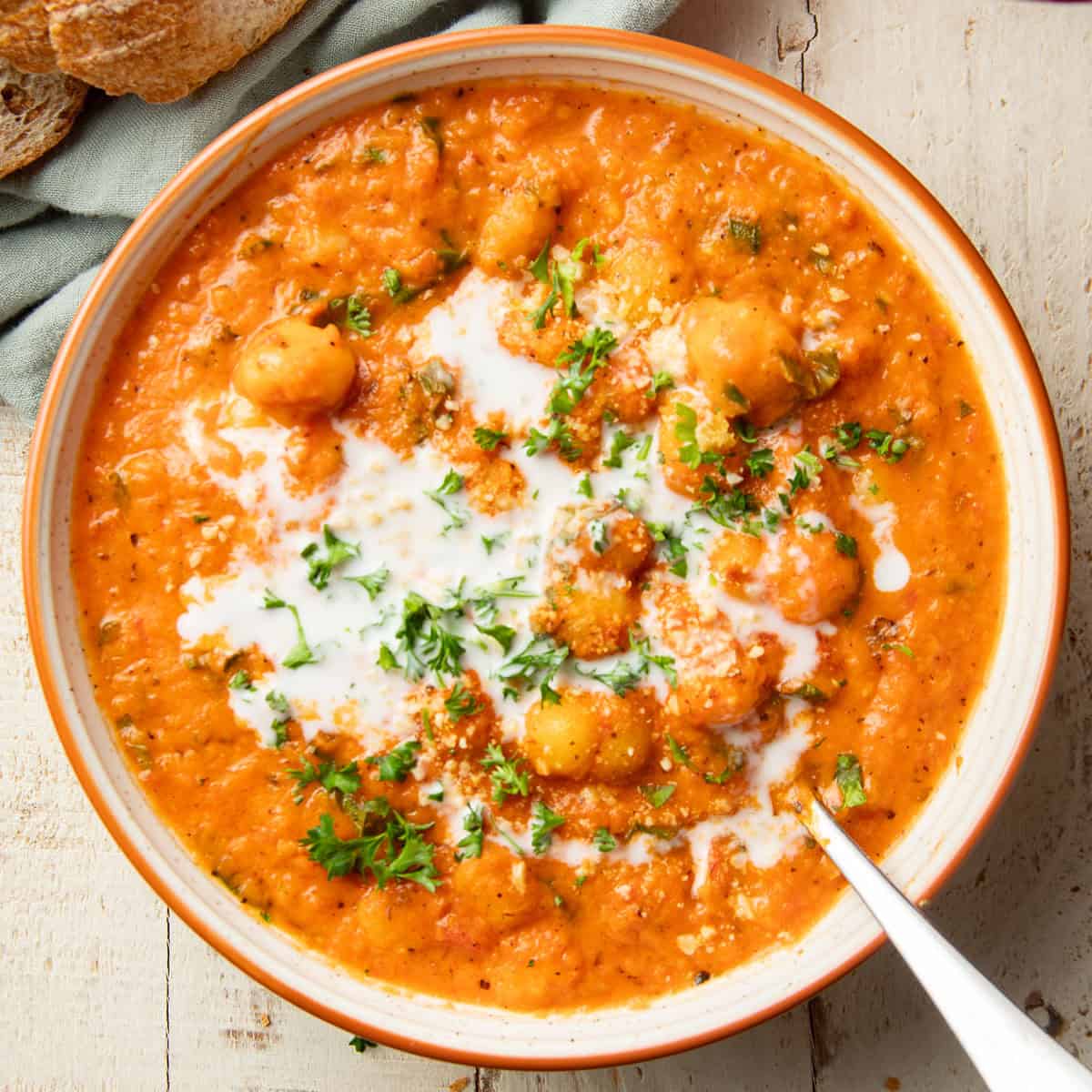 Creamy Tomato Basil Gnocchi Soup
