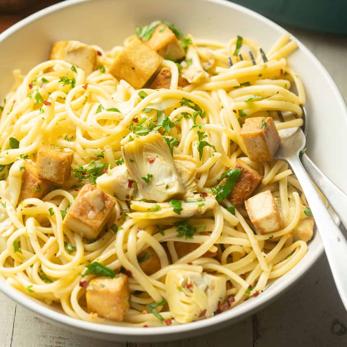 Tofu & Artichoke Scampi