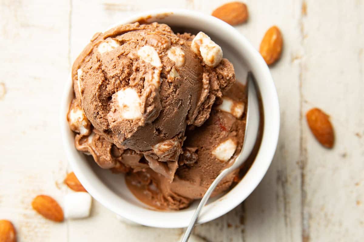 Vegan Rocky Road Ice Cream